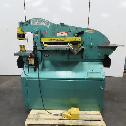 Piranha P-65 65 Ton 5 Station Punch Notch Shear Ironworker 480V 3Ph Tested