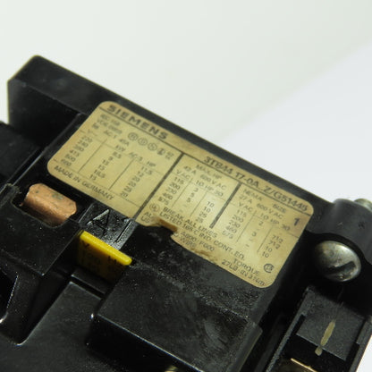 Siemens 3TB44 17-0A..Z/G51445 Motor Starter Contactor W/3UA54 00-2C Relay 16-25A
