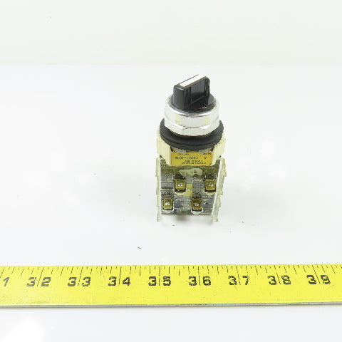 Allen-Bradley 800T-J2KD7 3-Position Selector Switch Ser N 600V