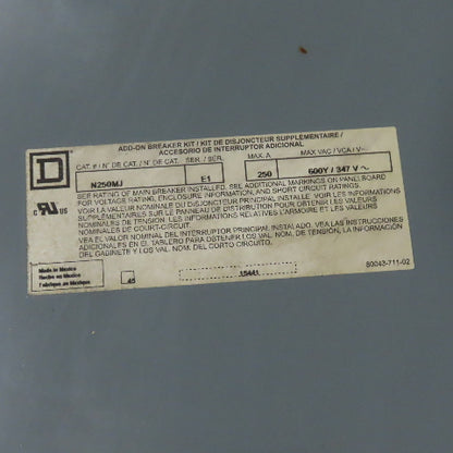 Square D NF430L2C 250A 600Y/347V Panelboard Load Center