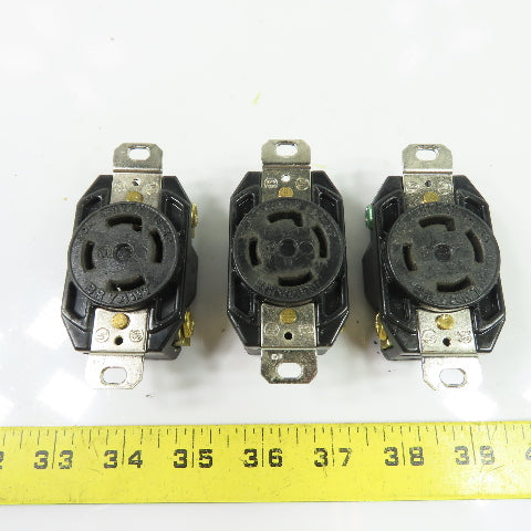 Bryant L16-30 30A 480V 3Ph Locking Receptacle Lot Of 3