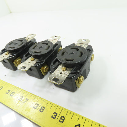 Bryant L16-30 30A 480V 3Ph Locking Receptacle Lot Of 3
