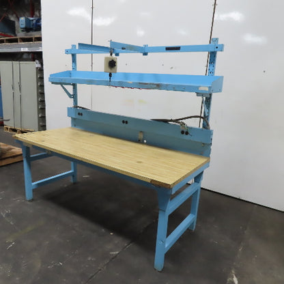 Workplace Systems 72" x 30" Wood Top Assembly Work Station Desk W/ Shelf