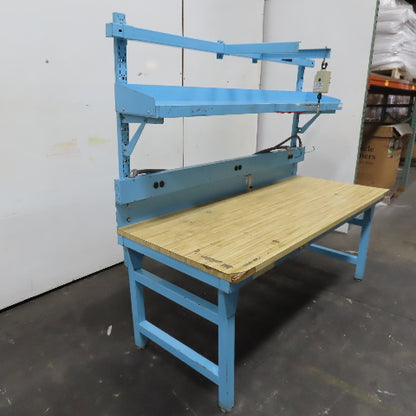 Workplace Systems 72" x 30" Wood Top Assembly Work Station Desk W/ Shelf