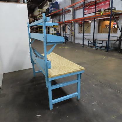 Workplace Systems 72" x 30" Wood Top Assembly Work Station Desk W/ Shelf