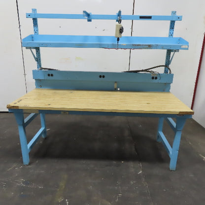 Workplace Systems 72" x 30" Wood Top Assembly Work Station Desk W/ Shelf