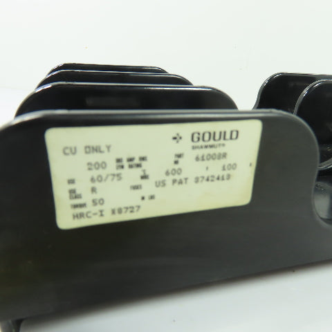 Gould Shawmut 61008R 100A 3-Pole Class R Open Fuse Block 600V
