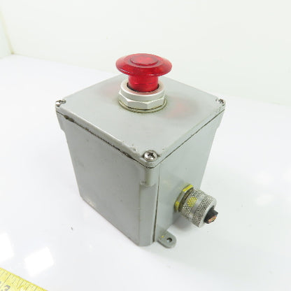 Red Pushbutton Control Station Enclosure 4" x 4" x 4"