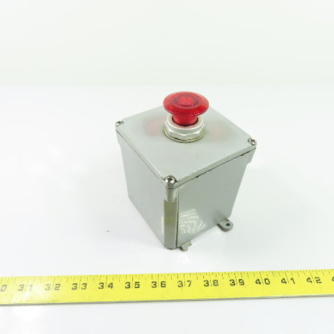 Red Pushbutton Control Station Enclosure 4" x 4" x 4"