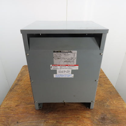 Square D 15T3H 15kVA 3Ph Dry Type Transformer 480V Pri 208Y/120V Sec Tested