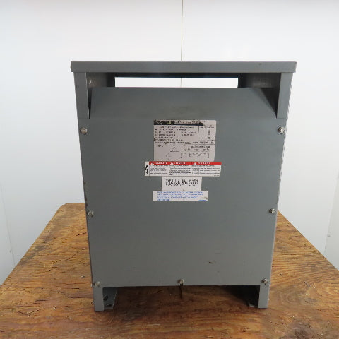 Square D 15T3H 15kVA 3Ph Dry Type Transformer 480V Pri 208Y/120V Sec Tested
