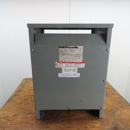 Square D 15T3H 15kVA 3Ph Dry Type Transformer 480V Pri 208Y/120V Sec Tested