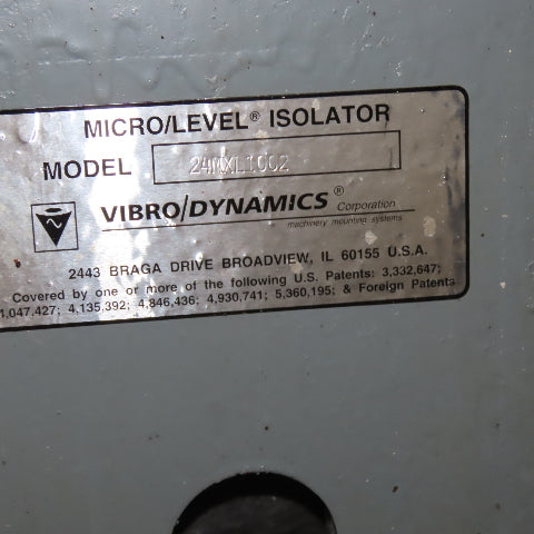 Vibro Dynamics 24MXL1002 Micro Level Stamping Press Vibration Isolator Lot Of 4