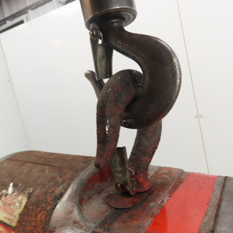Dayton 9N100B 1 Ton 2000Lb Electric Chain Hoist 15' Lift 16FPM 230/460V 3Ph