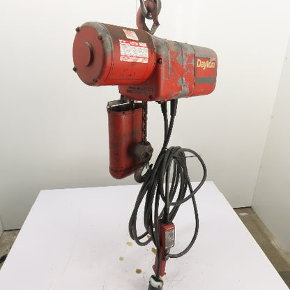 Dayton 9N100B 1 Ton 2000Lb Electric Chain Hoist 10' Lift 16FPM 230/460V 3Ph