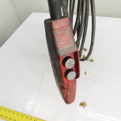 Dayton 3YB76 1 Ton 2000Lb Electric Chain Hoist 20' Lift 16 FPM 230/460V 3Ph