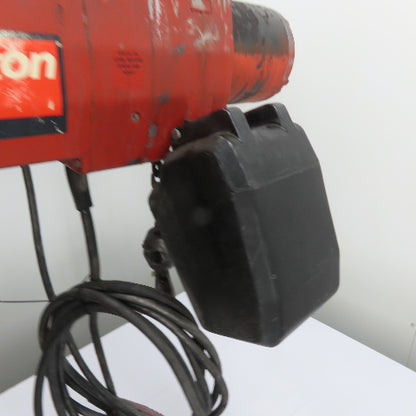 Dayton 3YB76 1 Ton 2000Lb Electric Chain Hoist 20' Lift 16 FPM 230/460V 3Ph
