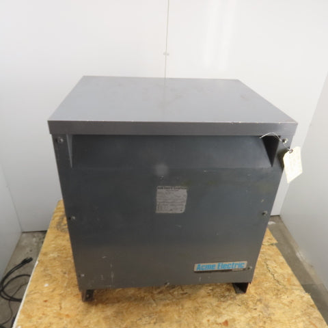Acme T-1-53312-3 30kVA Dry Type Power Transformer 480V Pri 208Y/120V Sec 3Ph