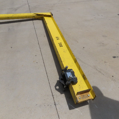 1/4 Ton Capacity Free Standing 360° Swivel Jib Crane 80" Swing 12' Headroom