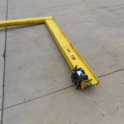 1/4 Ton Capacity Free Standing 360° Swivel Jib Crane 84" Swing 12' Headroom