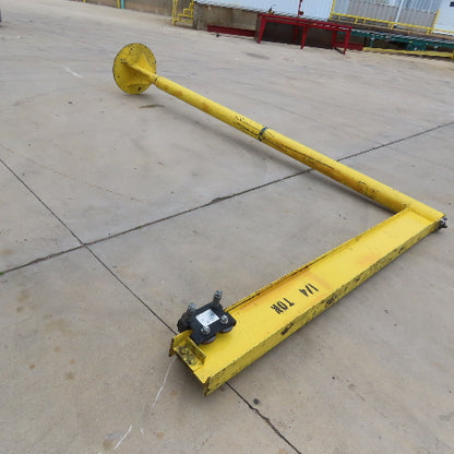 1/4 Ton Capacity Free Standing 360° Swivel Jib Crane 84" Swing 12' Headroom
