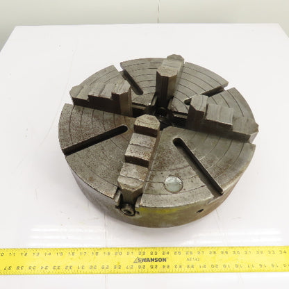 Cushman 214CE5 4 Jaw Independent Scroll Lathe Chuck 18" OD 3-1/4" Thru Hole