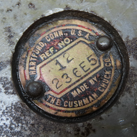 Cushman 236E5 12" 3-Jaw Self Centering Power Lathe Chuck 3" Thru Hole