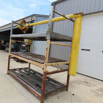 1/4 Ton Capacity Free Standing 360° Swivel Jib Crane 84" Swing 12' Headroom