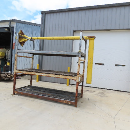 1/4 Ton Capacity Free Standing 360° Swivel Jib Crane 84" Swing 12' Headroom