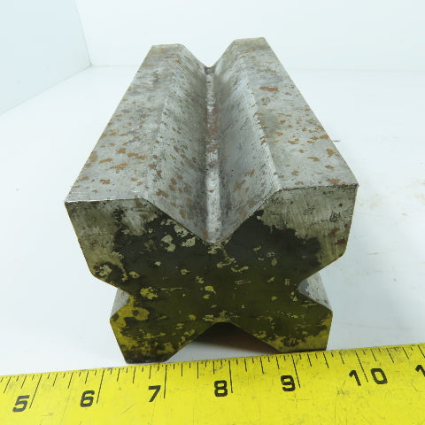 3-1/4" Square 4 Way Vee Press Brake Die 8" Long