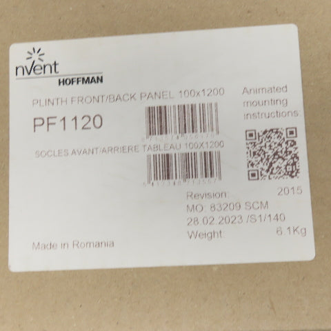 nVent Hoffman PF1120 Electrical Enclosure Plinth Front/Back Panel 100x1200