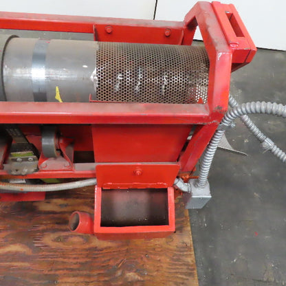 Compact Rotating Trummel Material Dryer Separator 0-60RPM 480V 3Ph