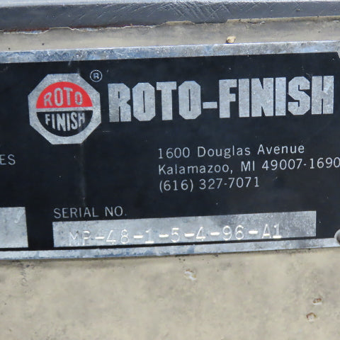 Roto-Finish MP-48-1.5-4 Multi-Pass 1-1/2" Channel Vibratory Deburring Unit 48"