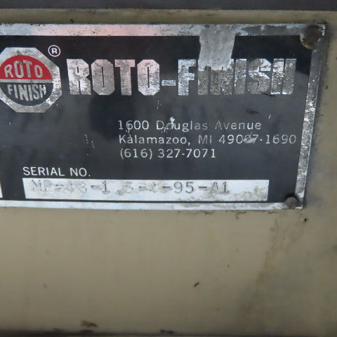 Roto-Finish MP-48-1.5-4 Multi-Pass 1-1/2" Channel Vibratory Deburring Unit 48"