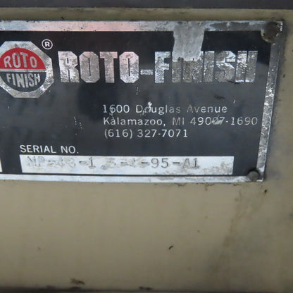 Roto-Finish MP-48-1.5-4 Multi-Pass 1-1/2" Channel Vibratory Deburring Unit 48"