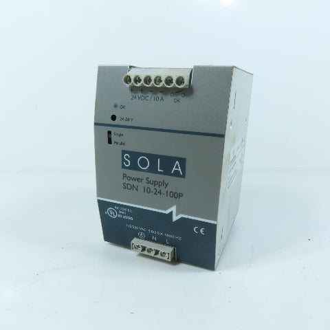 Sola / Emerson SDN 10-24-100P SDN DIN Rail Switching Power Supply 24VDC 10A 240W