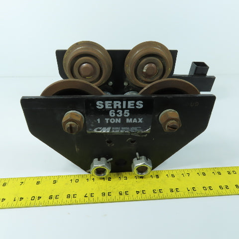 CM 635 1 Ton Max Capacity Manual I-Beam Push Trolley 4-1/2"-6-3/4" Flange