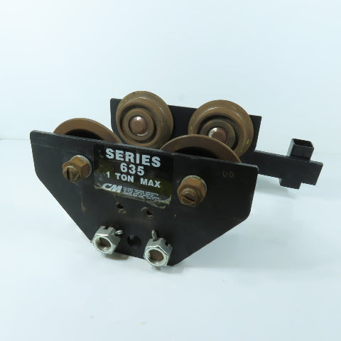 CM 635 1 Ton Max Capacity Manual I-Beam Push Trolley 4-1/2"-6-3/4" Flange
