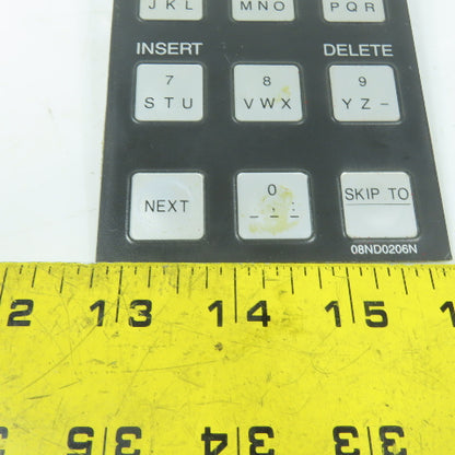 Pellerin Milnor 08ND0206N 12-Button Alphanumeric Membrane Switch Keypad Overlay