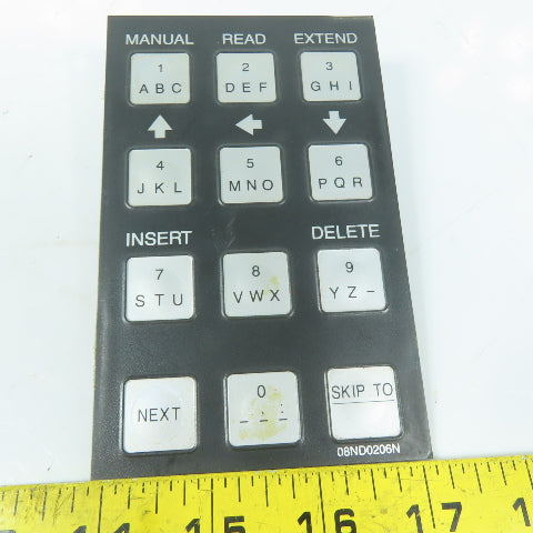 Pellerin Milnor 08ND0206N 12-Button Alphanumeric Membrane Switch Keypad Overlay