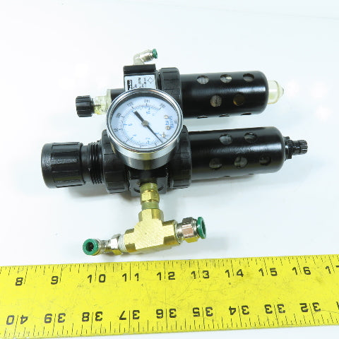 Parker 15L12NA 1/4" NPT FRL Filter Regulator Lubricator Combo 150 PSI