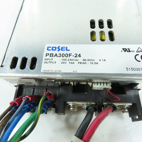 Cosel PBA300F-24 Switching Power Supply 100-240VAC Input 24VDC 14A Output