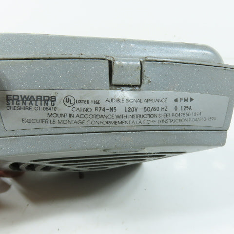 Edwards Signaling 874-N5 Audible Signal Appliance Industrial Horn Buzzer 120V