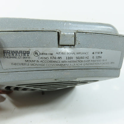 Edwards Signaling 874-N5 Audible Signal Appliance Industrial Horn Buzzer 120V