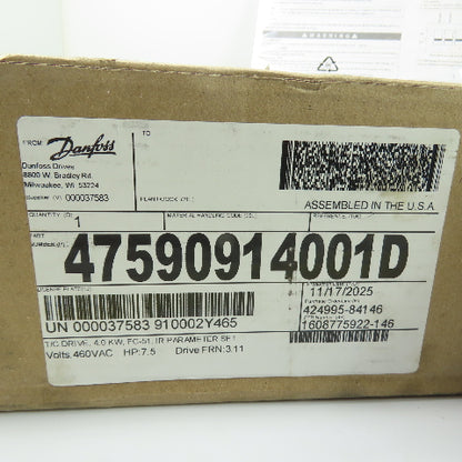 Danfoss 132F0028 FC-051P5K5T4E20H3BXCXXXSXXX VLT Micro Drive VFD 5.5kW 7.5HP