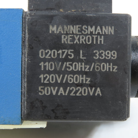 Rexroth 4WE 6 J61/EW110N9K4 4/3 Directional Spool Valve 110/120V