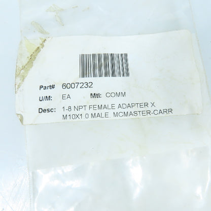 Pipe Adapter Fitting Lot 1/8 NPT Female x M10x1.0 Male Lot Of 4