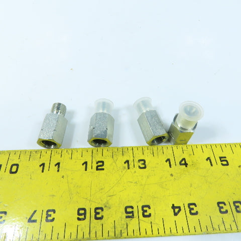 Pipe Adapter Fitting Lot 1/8 NPT Female x M10x1.0 Male Lot Of 4