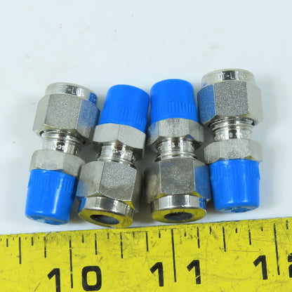 Ham-Let Let-Lok Compression Fitting Adapter 1/8" NPT x 1/4" Tube Lot Of 4