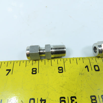 Ham-Let Let-Lok 1/4" NPT x 1/4" Compression Fitting Lot Of 2